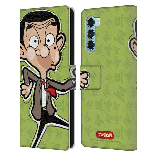 Mr. Bean: The Animated Series Graphic Art Face Leather Book Wallet Case Cover For Motorola Edge S30 / Moto G200 5G