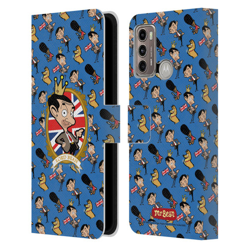 Mr. Bean: The Animated Series Graphic Art Royal Bean Leather Book Wallet Case Cover For Motorola Moto G60 / Moto G40 Fusion
