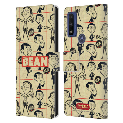 Mr. Bean: The Animated Series Graphic Art Collage Leather Book Wallet Case Cover For Motorola G Pure