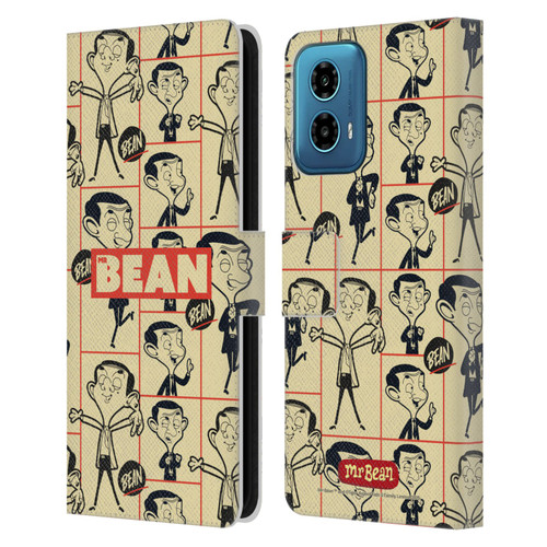Mr. Bean: The Animated Series Graphic Art Collage Leather Book Wallet Case Cover For Motorola Moto G34 5G