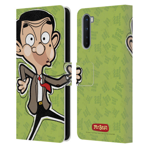 Mr. Bean: The Animated Series Graphic Art Face Leather Book Wallet Case Cover For OnePlus Nord 5G