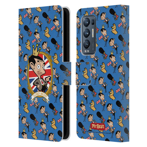 Mr. Bean: The Animated Series Graphic Art Royal Bean Leather Book Wallet Case Cover For OPPO Find X3 Neo / Reno5 Pro+ 5G
