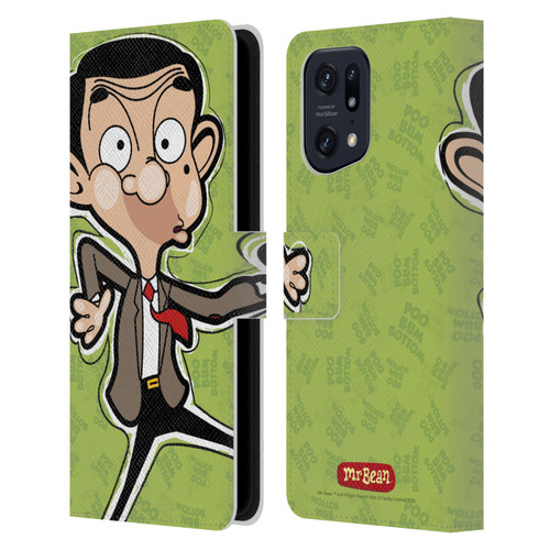 Mr. Bean: The Animated Series Graphic Art Face Leather Book Wallet Case Cover For OPPO Find X5