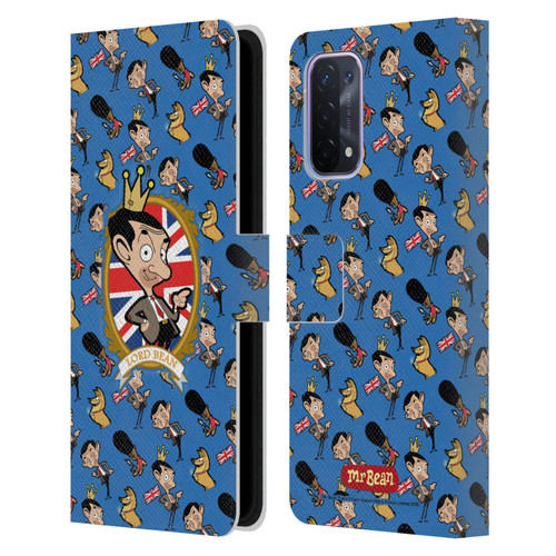 Mr. Bean: The Animated Series Graphic Art Royal Bean Leather Book Wallet Case Cover For OPPO A54 5G