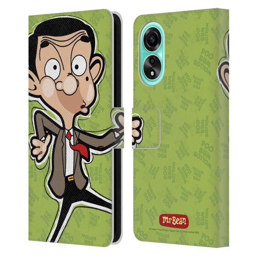 Mr. Bean: The Animated Series Graphic Art Face Leather Book Wallet Case Cover For OPPO A78 4G
