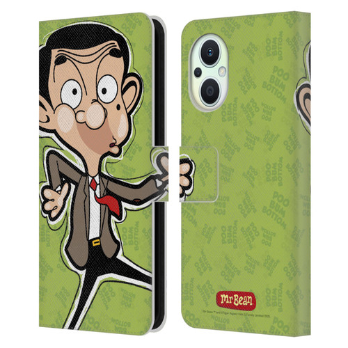 Mr. Bean: The Animated Series Graphic Art Face Leather Book Wallet Case Cover For OPPO Reno8 Lite