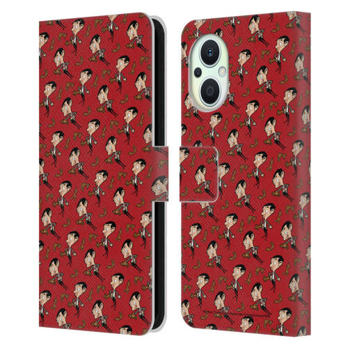Mr. Bean: The Animated Series Graphic Art Teddy Pattern Leather Book Wallet Case Cover For OPPO Reno8 Lite