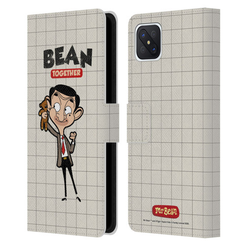 Mr. Bean: The Animated Series Graphic Art With Teddy Leather Book Wallet Case Cover For OPPO Reno4 Z 5G