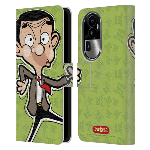 Mr. Bean: The Animated Series Graphic Art Face Leather Book Wallet Case Cover For OPPO Reno10 Pro+