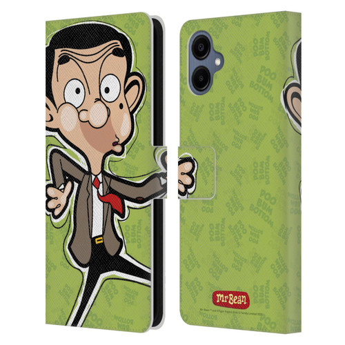 Mr. Bean: The Animated Series Graphic Art Face Leather Book Wallet Case Cover For Samsung Galaxy A06 4G
