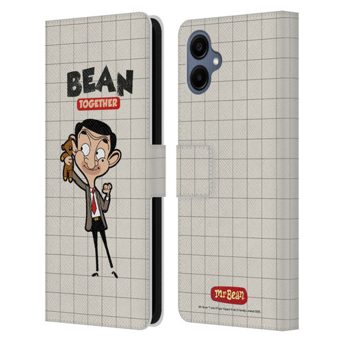 Mr. Bean: The Animated Series Graphic Art With Teddy Leather Book Wallet Case Cover For Samsung Galaxy A06 4G