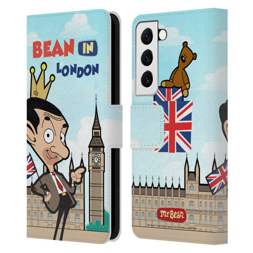Mr. Bean: The Animated Series Graphic Art Bean In London Leather Book Wallet Case Cover For Samsung Galaxy S22 5G