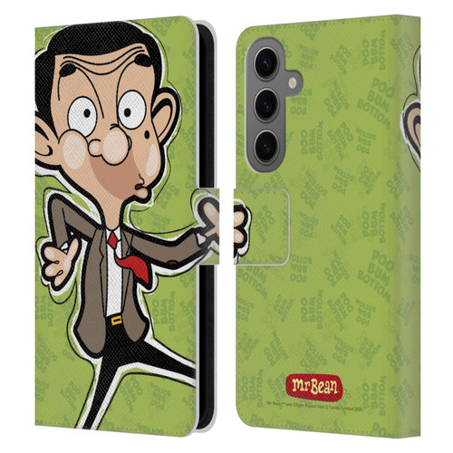 Mr. Bean: The Animated Series Graphic Art Face Leather Book Wallet Case Cover For Samsung Galaxy S25