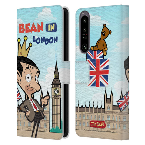 Mr. Bean: The Animated Series Graphic Art Bean In London Leather Book Wallet Case Cover For Sony Xperia 1 IV
