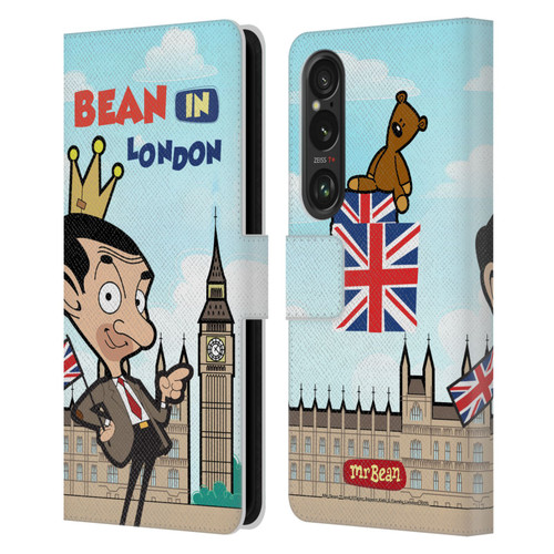 Mr. Bean: The Animated Series Graphic Art Bean In London Leather Book Wallet Case Cover For Sony Xperia 1 VI 5G Mr. Bean: The Animated Series Graphic Art Bean In London Leather Book Wallet Case Cover For Sony Xperia 1 VI 5G