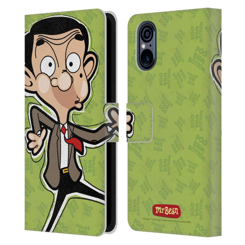 Mr. Bean: The Animated Series Graphic Art Face Leather Book Wallet Case Cover For Sony Xperia 5 V 5G Mr. Bean: The Animated Series Graphic Art Face Leather Book Wallet Case Cover For Sony Xperia 5 V 5G