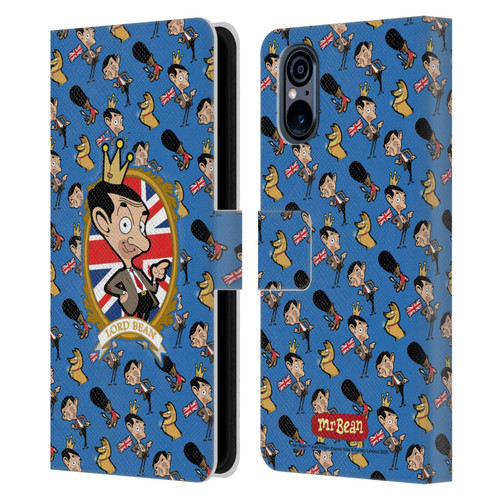 Mr. Bean: The Animated Series Graphic Art Royal Bean Leather Book Wallet Case Cover For Sony Xperia 5 V 5G
