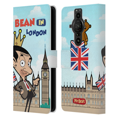 Mr. Bean: The Animated Series Graphic Art Bean In London Leather Book Wallet Case Cover For Sony Xperia Pro-I