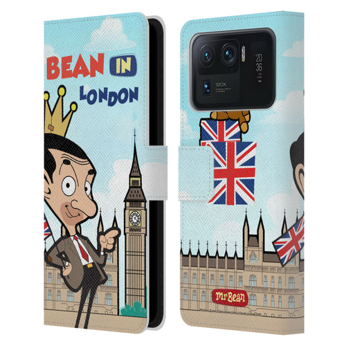 Mr. Bean: The Animated Series Graphic Art Bean In London Leather Book Wallet Case Cover For Xiaomi Mi 11 Ultra