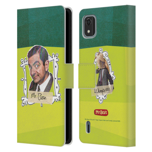 Mr. Bean Doodle Art Portrait Leather Book Wallet Case Cover For Nokia C2 2nd Edition