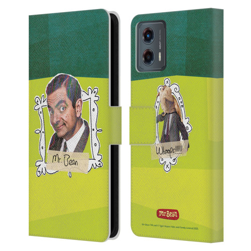 Mr. Bean Doodle Art Portrait Leather Book Wallet Case Cover For Motorola Moto G (2023) Mr. Bean Doodle Art Portrait Leather Book Wallet Case Cover For Motorola Moto G (2023)