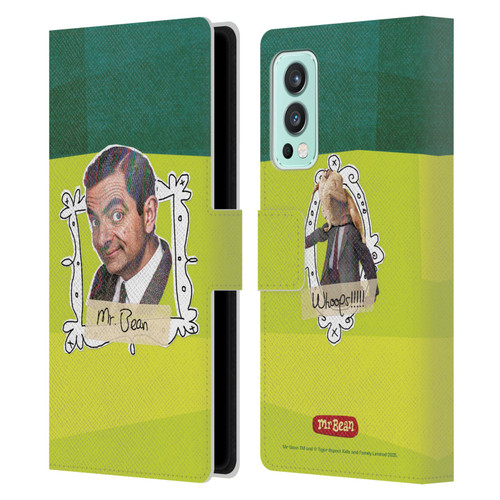 Mr. Bean Doodle Art Portrait Leather Book Wallet Case Cover For OnePlus Nord 2 5G