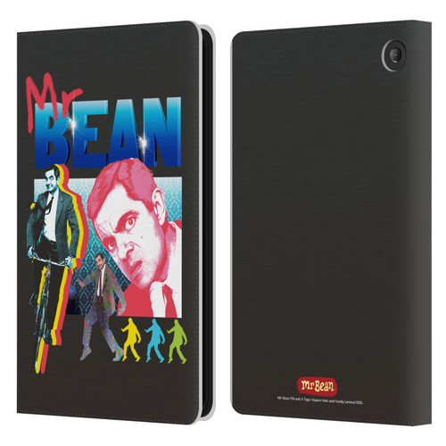 Mr. Bean Graphic Art Bike Leather Book Wallet Case Cover For Amazon Fire 7 2022