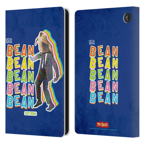 Mr. Bean Graphic Art Turkey Leather Book Wallet Case Cover For Amazon Fire 7 2022