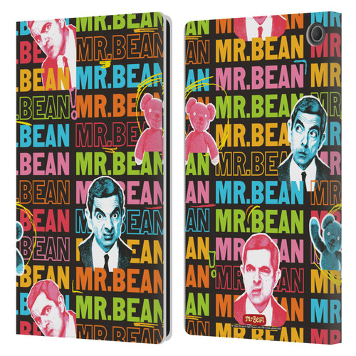 Mr. Bean Graphic Art With Teddy Leather Book Wallet Case Cover For Amazon Fire Max 11 2023