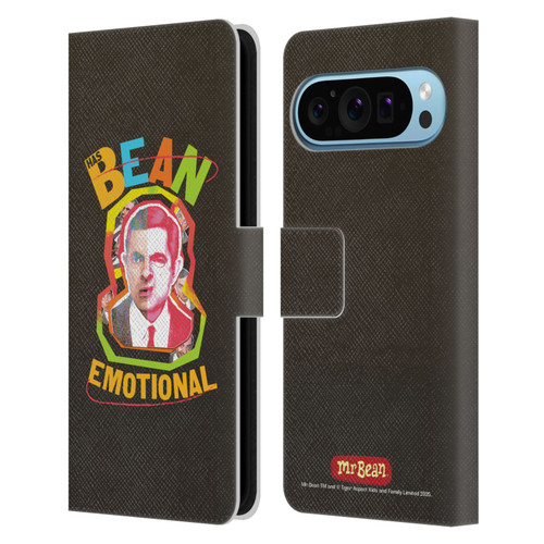 Mr. Bean Graphic Art Bean Emotional Leather Book Wallet Case Cover For Google Pixel 9 / Pixel 9 Pro