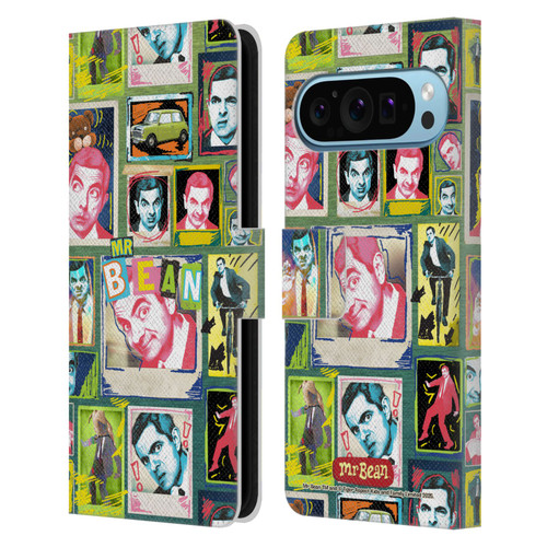Mr. Bean Graphic Art Collage Leather Book Wallet Case Cover For Google Pixel 9 / Pixel 9 Pro