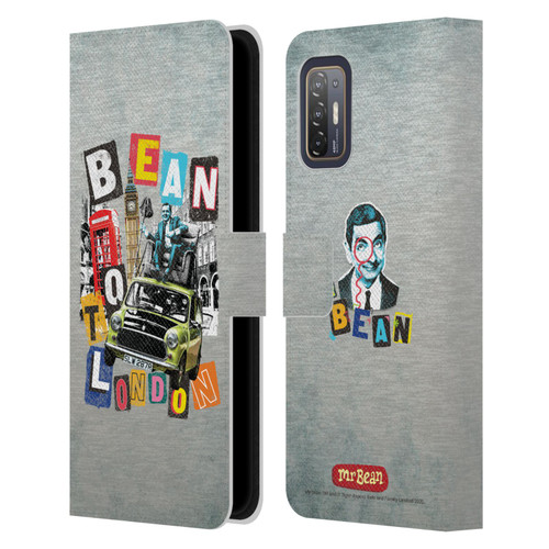Mr. Bean Graphic Art Bean To London Leather Book Wallet Case Cover For HTC Desire 21 Pro 5G
