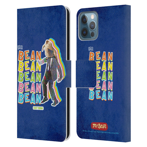 Mr. Bean Graphic Art Turkey Leather Book Wallet Case Cover For Apple iPhone 12 / iPhone 12 Pro