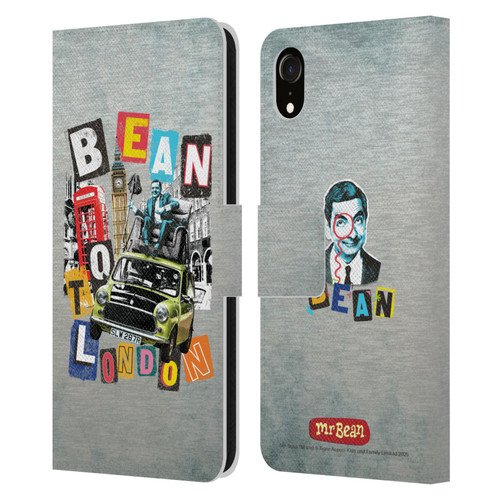 Mr. Bean Graphic Art Bean To London Leather Book Wallet Case Cover For Apple iPhone XR