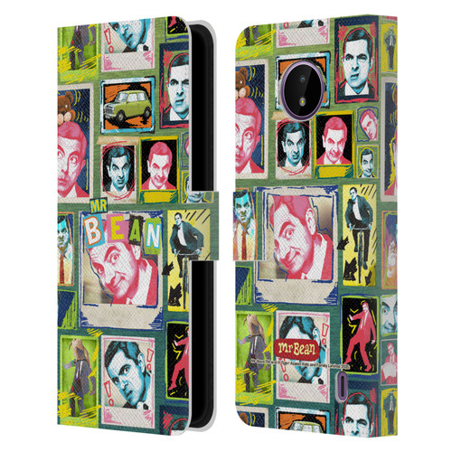 Mr. Bean Graphic Art Collage Leather Book Wallet Case Cover For Nokia C10 / C20