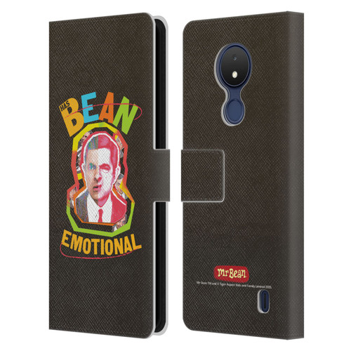 Mr. Bean Graphic Art Bean Emotional Leather Book Wallet Case Cover For Nokia C21