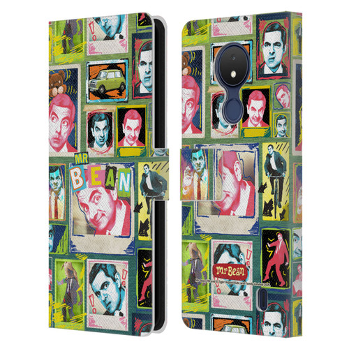 Mr. Bean Graphic Art Collage Leather Book Wallet Case Cover For Nokia C21