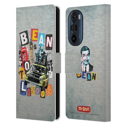 Mr. Bean Graphic Art Bean To London Leather Book Wallet Case Cover For Motorola Edge 30