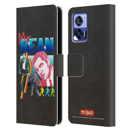 Mr. Bean Graphic Art Bike Leather Book Wallet Case Cover For Motorola Edge 30 Neo 5G