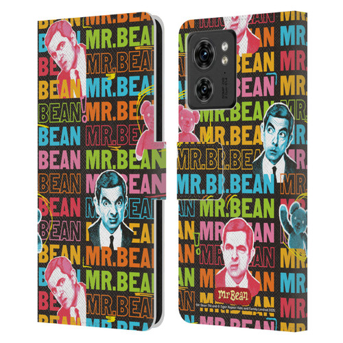 Mr. Bean Graphic Art With Teddy Leather Book Wallet Case Cover For Motorola Moto Edge 40/Edge (2023) Mr. Bean Graphic Art With Teddy Leather Book Wallet Case Cover For Motorola Moto Edge 40/Edge (2023)