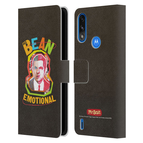 Mr. Bean Graphic Art Bean Emotional Leather Book Wallet Case Cover For Motorola Moto E7 Power / Moto E7i Power