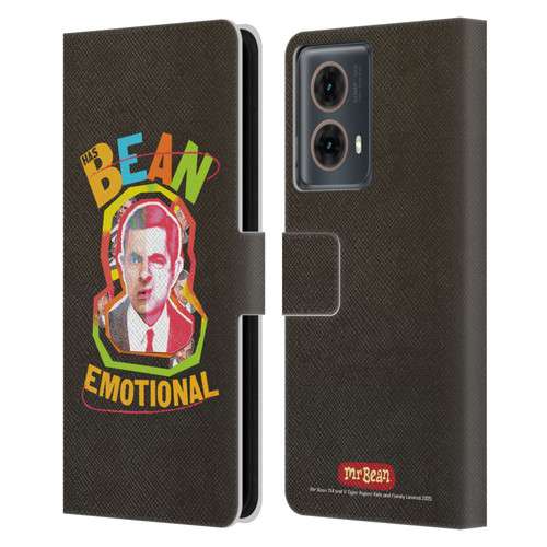 Mr. Bean Graphic Art Bean Emotional Leather Book Wallet Case Cover For Motorola Moto G85