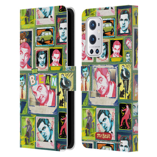 Mr. Bean Graphic Art Collage Leather Book Wallet Case Cover For OnePlus 9 Pro