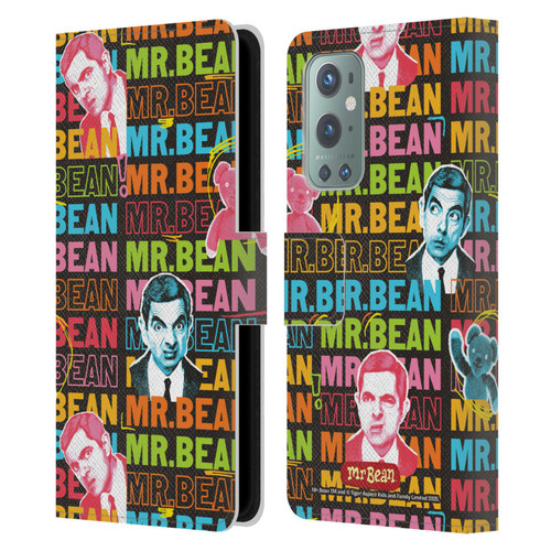 Mr. Bean Graphic Art With Teddy Leather Book Wallet Case Cover For OnePlus 9