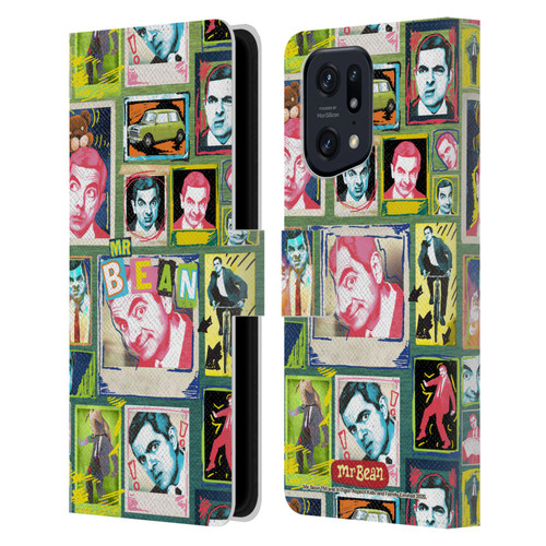 Mr. Bean Graphic Art Collage Leather Book Wallet Case Cover For OPPO Find X5 Pro