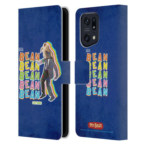 Mr. Bean Graphic Art Turkey Leather Book Wallet Case Cover For OPPO Find X5 Pro
