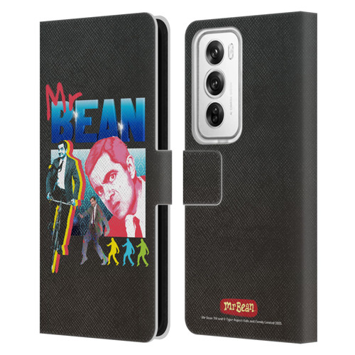 Mr. Bean Graphic Art Bike Leather Book Wallet Case Cover For OPPO Reno12 Pro 5G