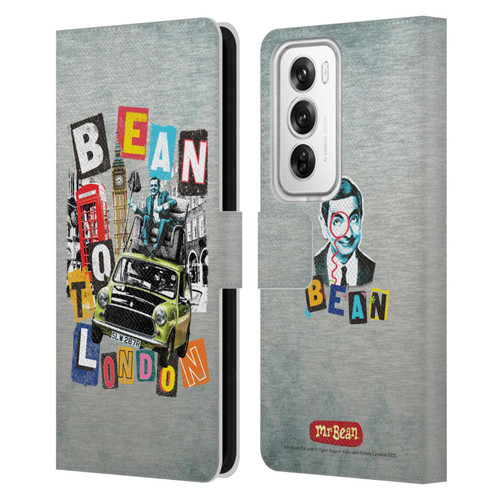Mr. Bean Graphic Art Bean To London Leather Book Wallet Case Cover For OPPO Reno12 Pro 5G