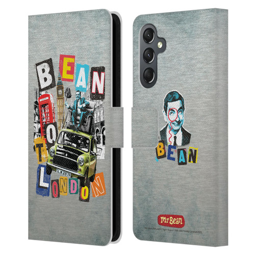 Mr. Bean Graphic Art Bean To London Leather Book Wallet Case Cover For Samsung Galaxy A25 5G
