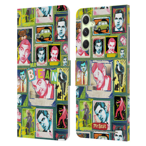 Mr. Bean Graphic Art Collage Leather Book Wallet Case Cover For Samsung Galaxy A54 5G